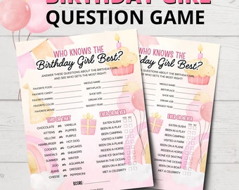 Who Knows the Birthday Girl Best | Birthday Party Games for Girls | Pink Birthday Party Games | Birthday Girl Quiz | Teen Girl Birthday Quiz