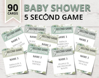 Nature Baby Shower 5-Second Game | Baby-Edition 5 Second Game | Printable Baby Shower Games | Funny Baby Shower Party Games | Baby Games