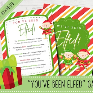 Christmas You&#39;ve Been Elfed Printable | You&#39;ve Been Jingled | Printable You&#39;ve Been Elfed Poem | Elfing Neighbors Printable | Christmas Game
