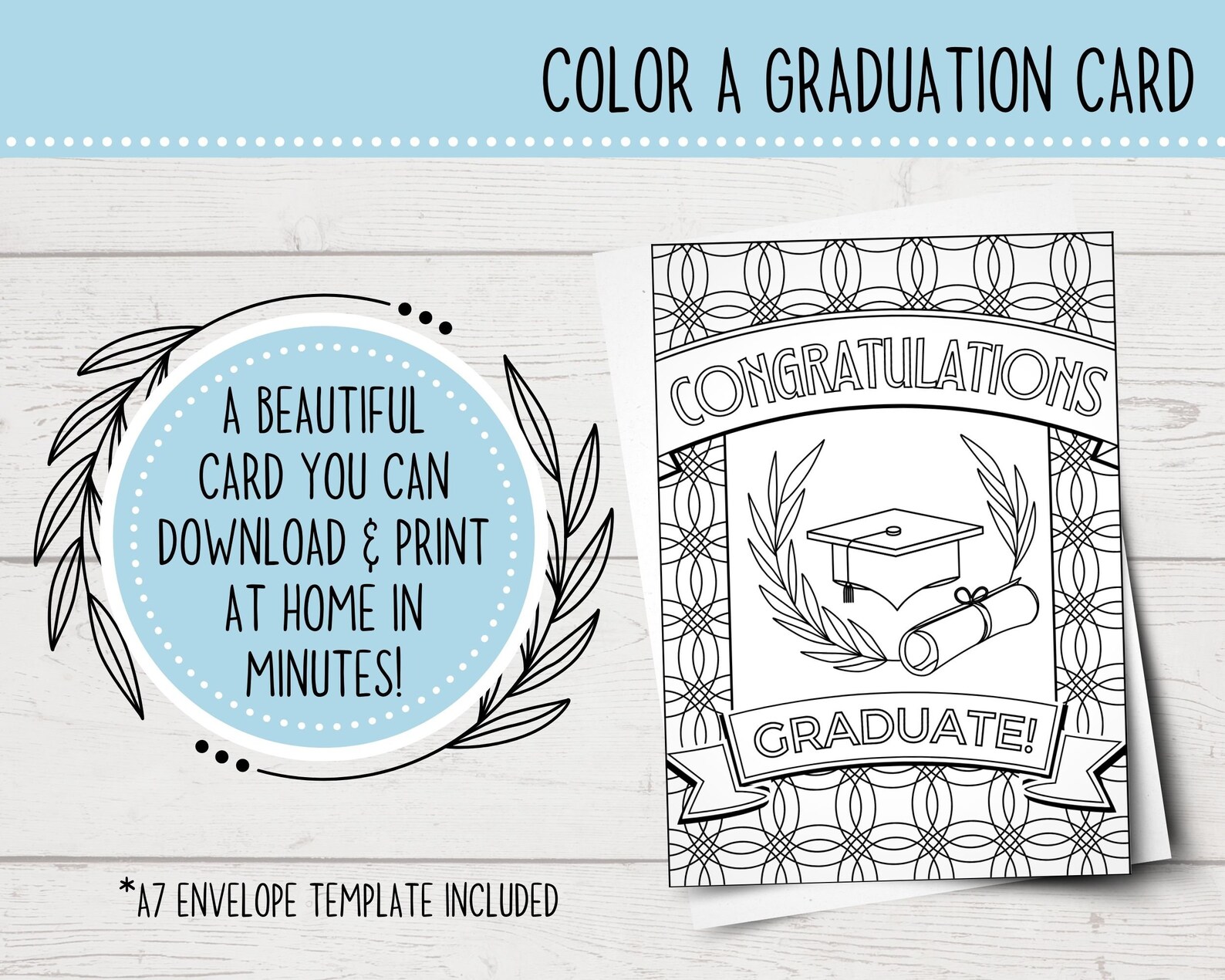 printable adult coloring graduation card graduate card etsy