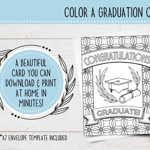 printable adult coloring graduation card graduate card etsy