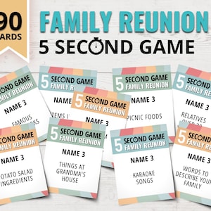 Family Reunion 5 Second Game | Printable Family Reunion Games | Family Reunion Five Second Rule | Funny Family Reunion Party Games