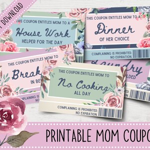 Printable Mom Coupons - Rose Garden | Printable Coupon Book for Mom ...