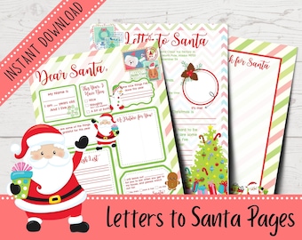 Letters to Santa Bundle | Santa Mail for Kids | Fun Christmas Letters for Kids | Christmas Wishlist | Christmas Cards for Kids | Printable
