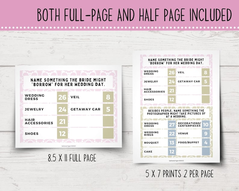 Bridal Shower Friendly Feud Game | Bridal Shower Family Party Game | Bridal Shower Feud | Wedding Friendly Feud | Bridal Shower Games image 2