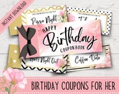 Printable Birthday Coupon Book for Her Best Friend Coupons - Etsy