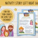 Printable Left Right Christmas Game | Nativity Story Left Right Game ...