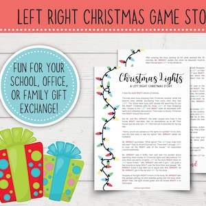 Left Right Christmas Game Funny Christmas Left Right Story Gift Exchange Game Christmas Party Games Printable image 2