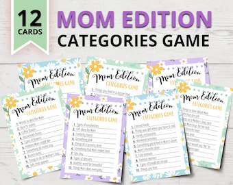 Mom Edition Categories Game | Funny Mother's Day Word Game | Printable Categories Game Cards | Mother's Day Games | Mom Party Games
