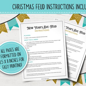 Printable New Year's Eve Feud Game New Year's Eve Family Feud-Style Game Show Funny New Year's Party Games Printable New Year's Games image 4