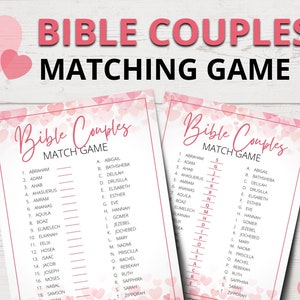 Bible Couples Match Game | Bible Couples Quiz | Bible Trivia Quiz ...