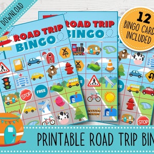 Printable Road Trip Bingo Game | Road Trip Bingo for Kids | Printable Road Trip Activities for Kids | Printable Road Trip Games for Kids
