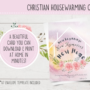 Printable Housewarming Card | Christian Housewarming Card | Printable ...