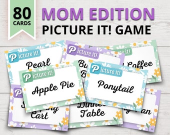 Mom-Edition Picture It! Game | Mother's Day Drawing Game | Printable Mom Pictionary | Mother's Day Games | Mom Party Games | Mom's Night Out