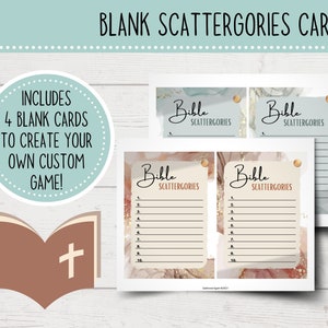 Bible Scattergories Game Printable Scattergories Cards - Etsy