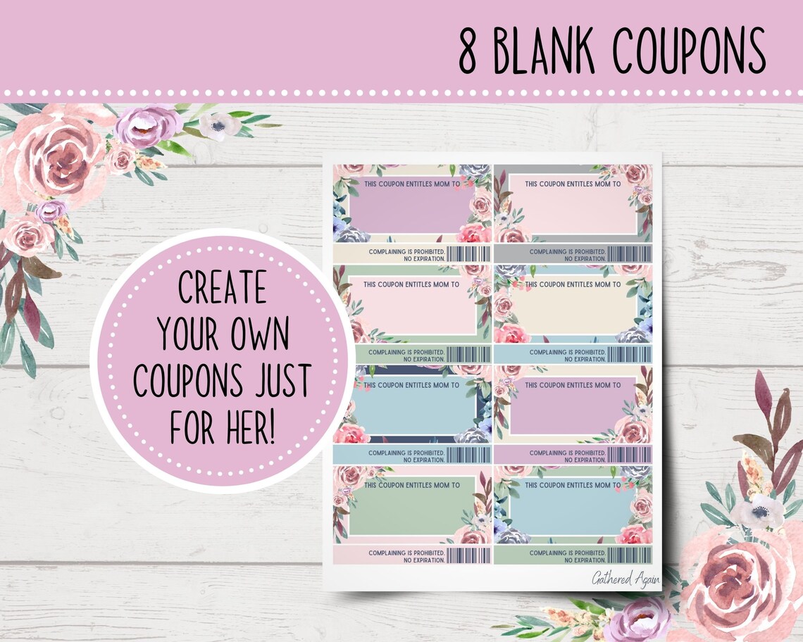 Printable Mom Coupons - Rose Garden | Printable Coupon Book for Mom ...