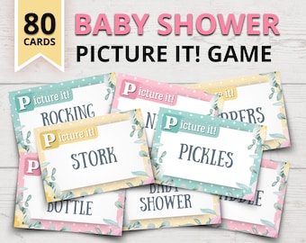 Baby Shower Picture It Game | Printable Baby Shower Games | Baby Shower Drawing Game | Baby Charades | Funny Baby Shower Party Games