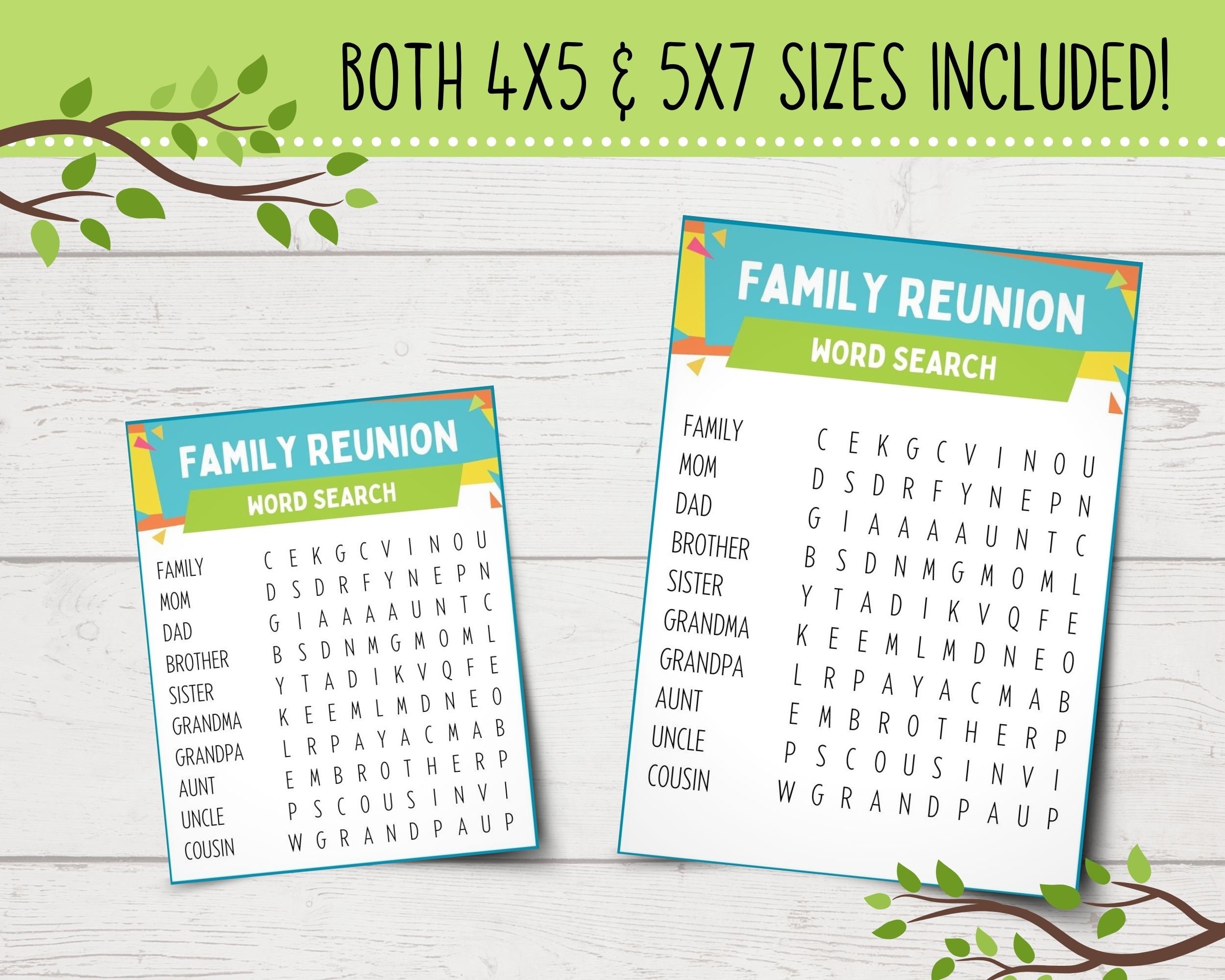 Printable Family Reunion Games Bundle | Family Reunion Games for Kids ...