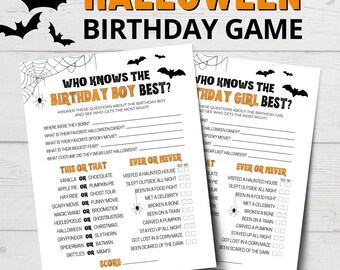 Halloween Who Knows the Birthday Boy/Girl Best | Halloween Birthday Party Game | Family-Friendly Birthday Party Games | Birthday Trivia Game