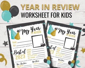My Year in Review 2023 | New Year's Eve Activity | New Year's Activities for Kids | Best of 2023 | End of Year Activity | Printable Keepsake