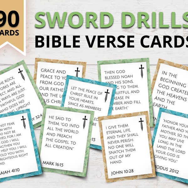 Sword Drill Verses - Etsy