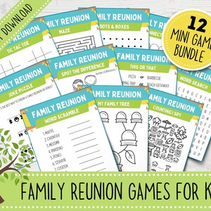 Printable Family Reunion Games Bundle | Family Reunion Games for Kids ...