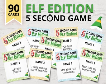 Elf Edition Christmas 5 Second Game | Printable Christmas Party Games | Funny Christmas Games | Elf Movie Games | Holiday Party Games