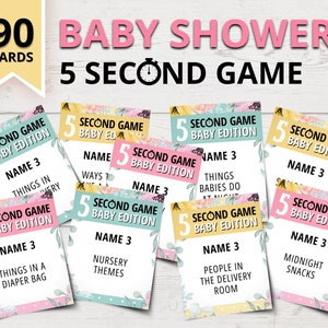 Baby Shower 5-Second Game | Baby-Edition 5 Second Game | Printable Baby Shower Games | Funny Baby Shower Party Games | Baby Sprinkle Games