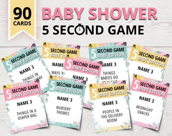 Baby Shower 5-Second Game | Baby-Edition 5 Second Game | Printable Baby Shower Games | Funny Baby Shower Party Games | Baby Sprinkle Games