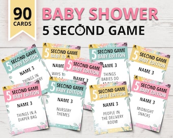Baby Shower 5-Second Game | Baby-Edition 5 Second Game | Printable Baby Shower Games | Funny Baby Shower Party Games | Baby Sprinkle Games