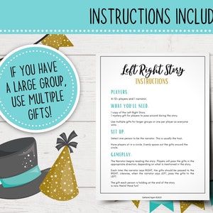 New Year's Left Right Game | Printable New Year's Eve Left Right Story ...