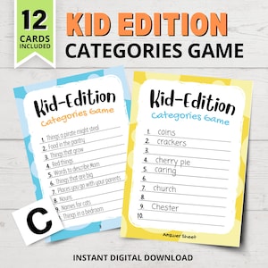 Jeu Catégories Kid-Edition | Jeu inspiré des Scattergories pour enfants | Jeu familial | Jeux de société pour enfants | Jeux de société pour enfants