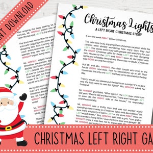 Left Right Christmas Game Funny Christmas Left Right Story - Etsy