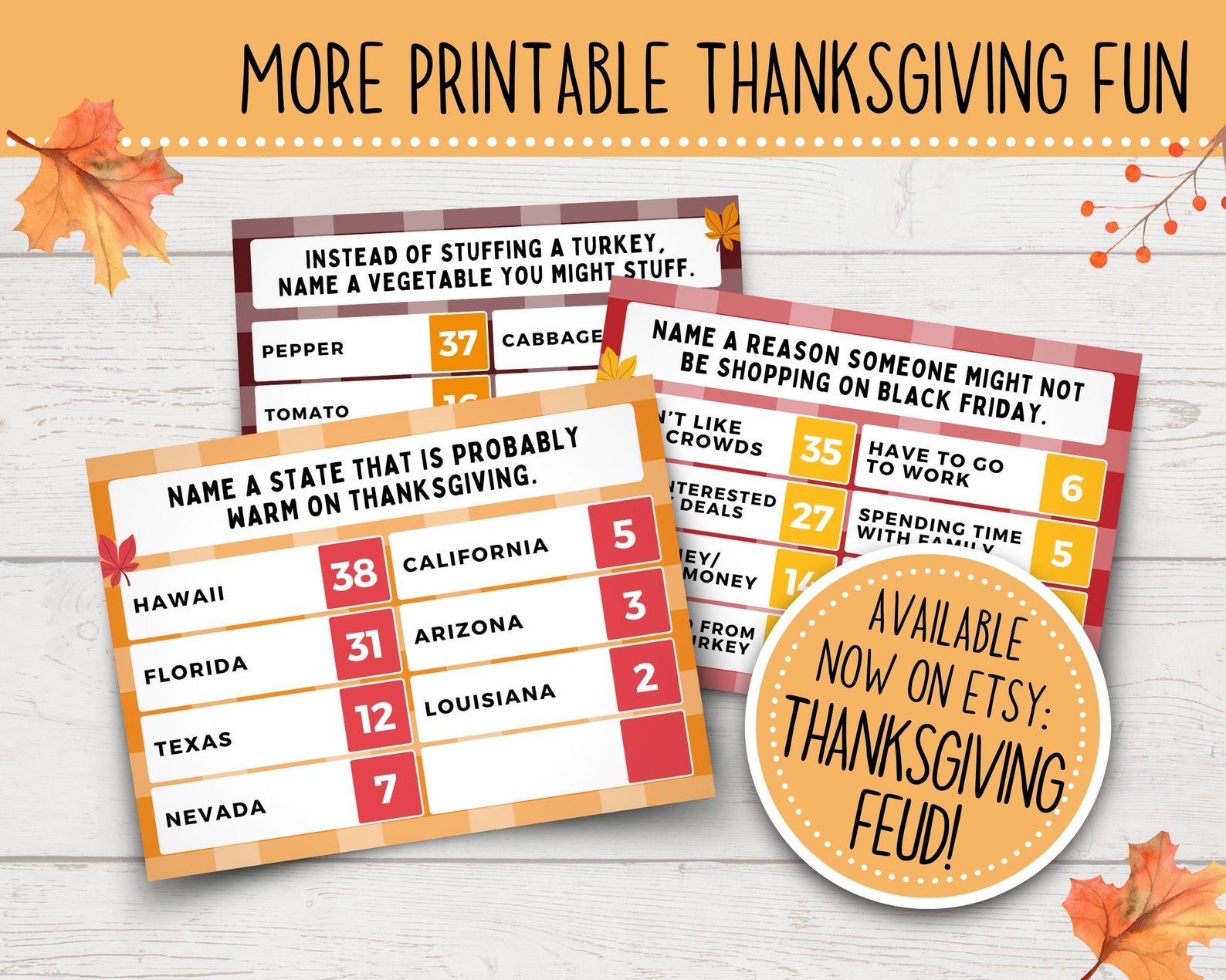 Thanksgiving Charades Game | Thanksgiving Act It Out Game ...