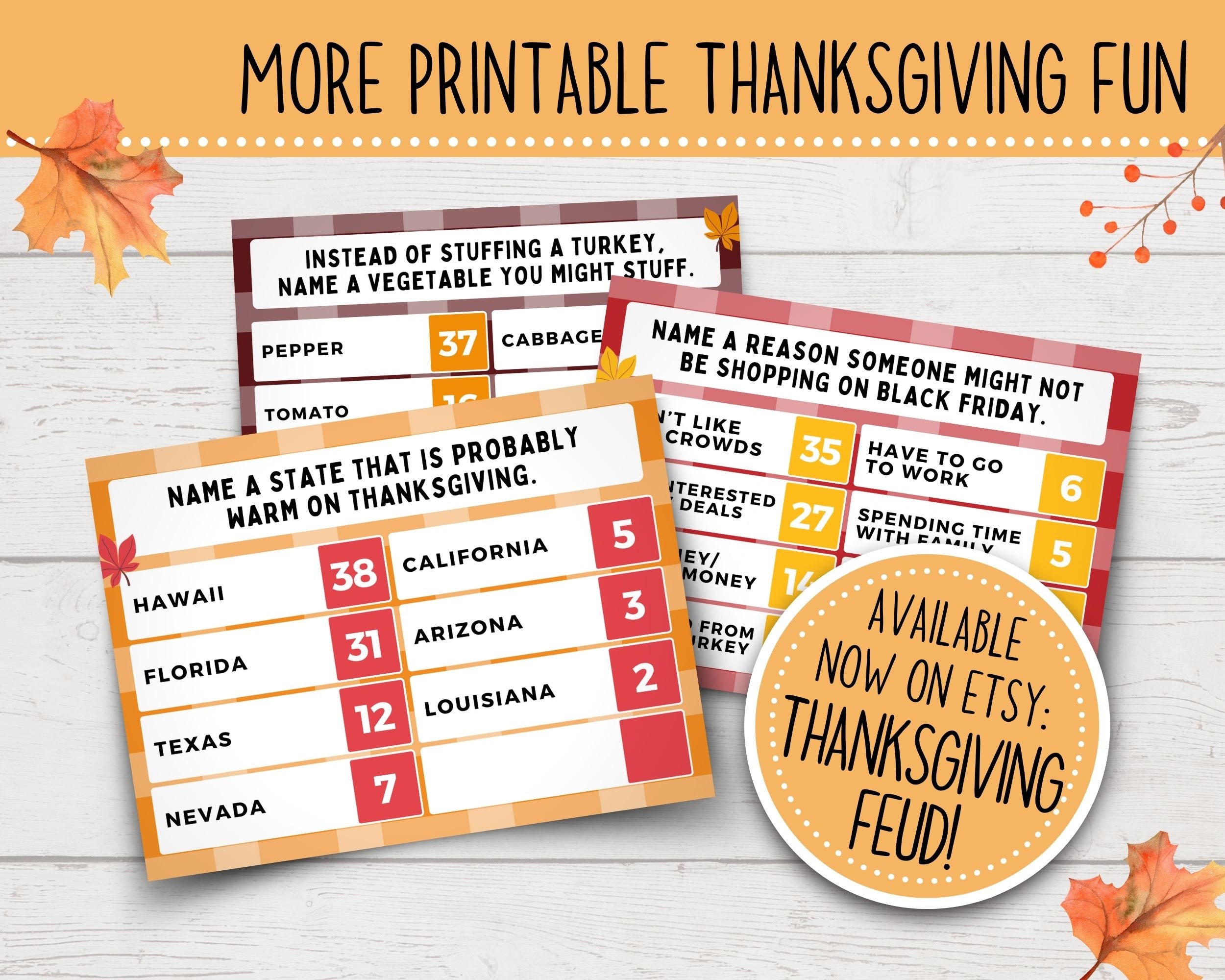 Thanksgiving Charades Game | Thanksgiving Act It Out Game ...