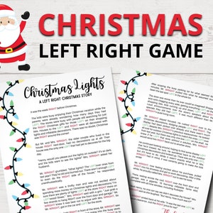 Left Right Christmas Game Funny Christmas Left Right Story Gift Exchange Game Christmas Party Games Printable image 1