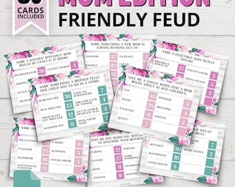 Mom-Edition Friendly Feud Game | Mother's Day Family Feud Style Game | Mom Feud Game | Mother's Day Games | Mom Birthday Party Games | Rose