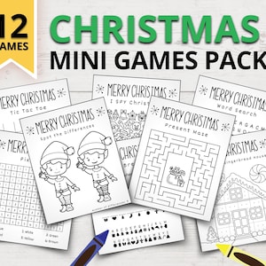 Printable Christmas Games for Kids | Christmas Party Games Kids | Printable Christmas Coloring Pages | Christmas Activities for Kids