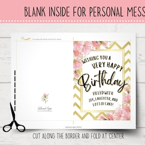 Printable Birthday Card for Her Friend Birthday Card Mom Birthday ...