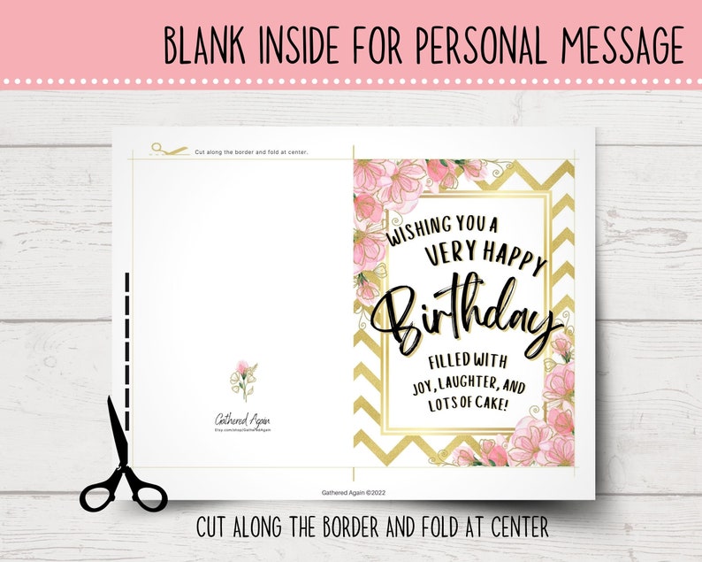 Printable Birthday Card for Her Friend Birthday Card Mom Birthday ...