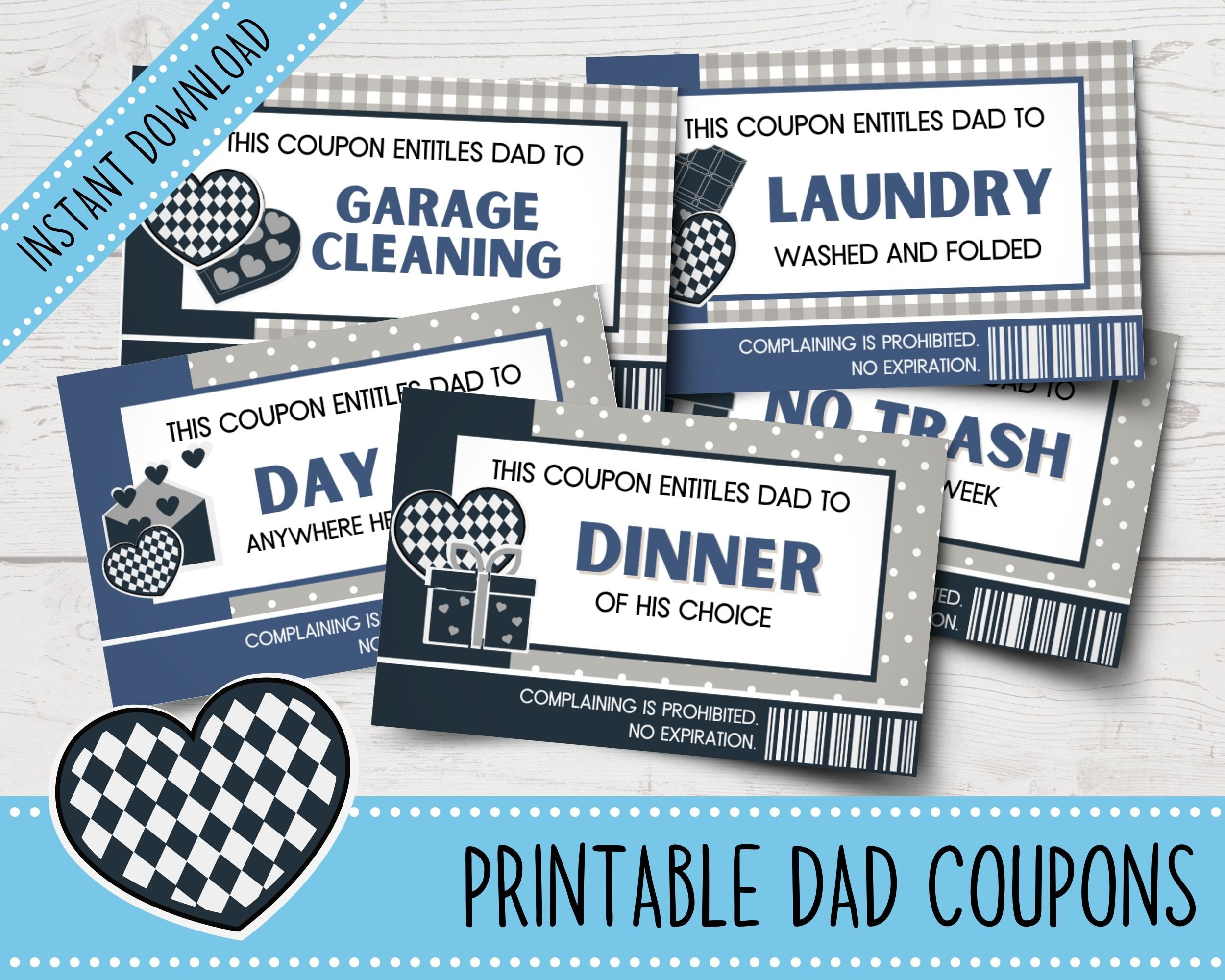 Printable Coupons for Dad Dad Coupon Book Father's Day - Etsy