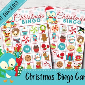 Christmas Bingo Game | Christmas Party Games | Christmas Games for Kids | Printable Christmas Activities | Printable