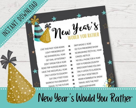 Funny New Year's Would You Rather Game New Year's - Etsy Denmark Funny New Year's Would You Rather Game New Year's - Etsy Denmark