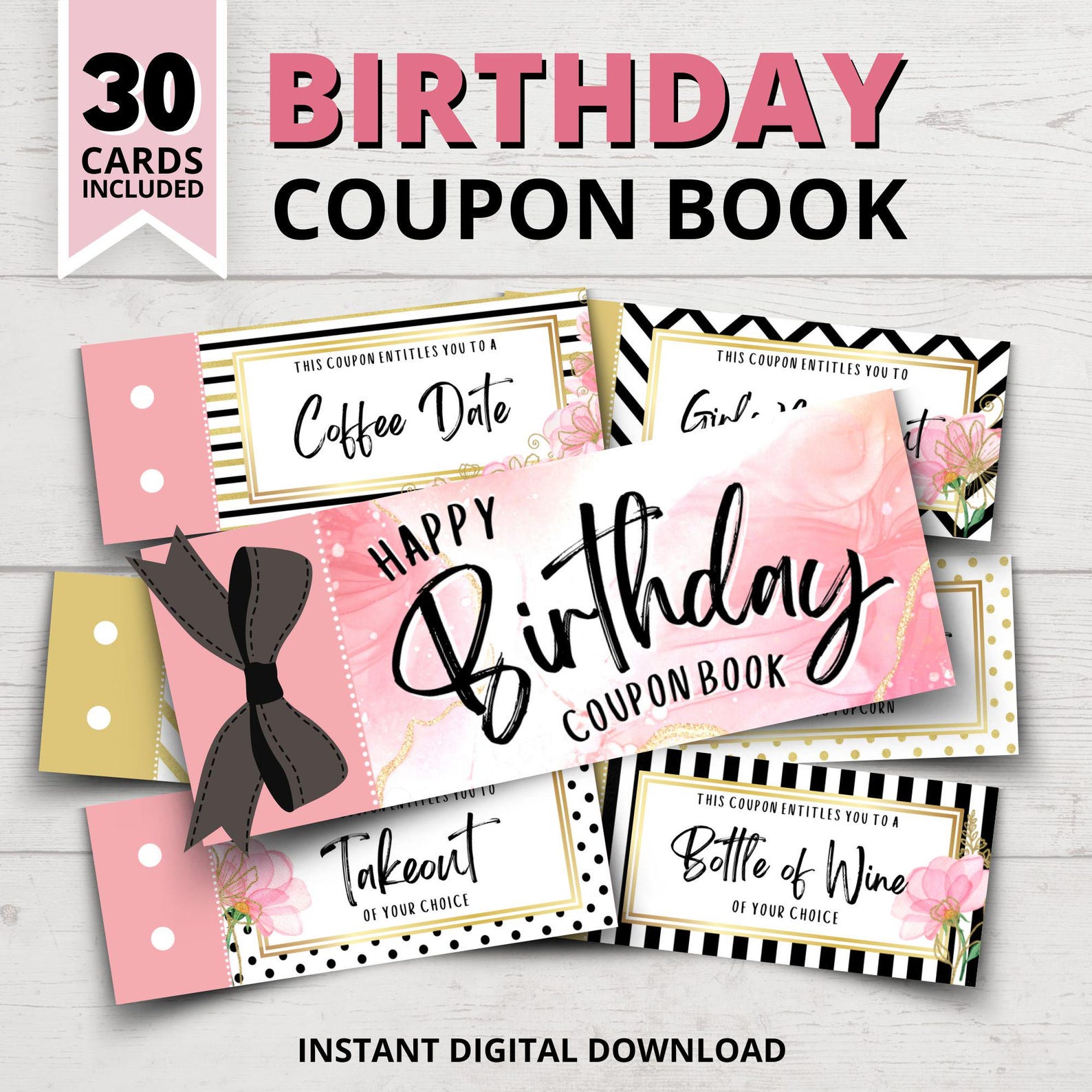 Printable Birthday Coupon Book for Her | Best Friend Coupons | Mom ...
