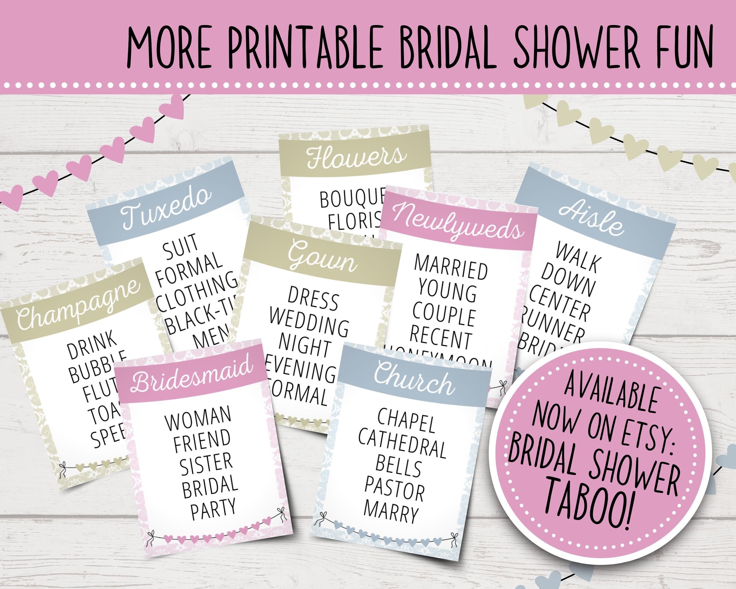 Bridal Shower Charades Game Wedding Charades Cards Printable Bridal ...
