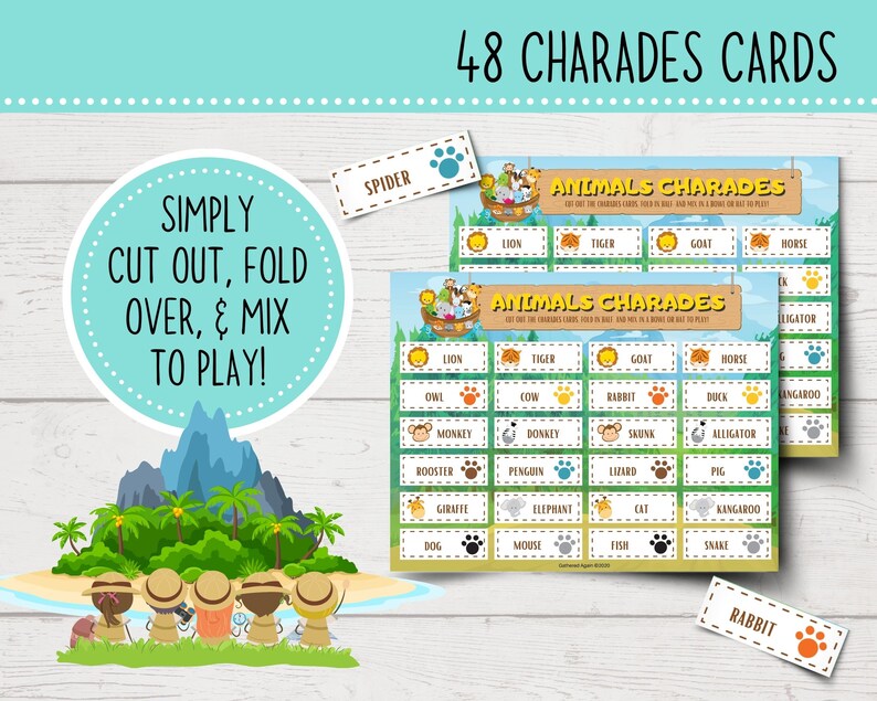 Animal Charades for Kids Printable Charades Game - Etsy Ireland