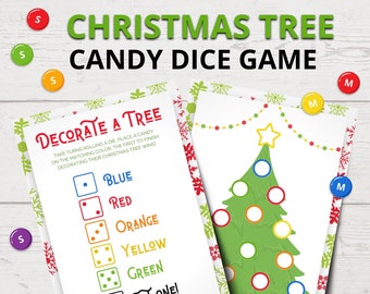 Decorate A Christmas Tree Dice Game | Roll A Christmas Tree | Christmas Candy Dice Game | Christmas Party Games | Christmas Games for Kids