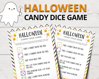 Halloween Candy Dice Game | Halloween Candy Party Game | Halloween Candy Game | Printable Halloween Party Games | Halloween Games for Kids