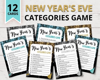 New Year's Eve Categories Game | New Year's Eve Scattergories-Inspired Game | New Year's Eve Party Games | Printable New Year's Eve Games