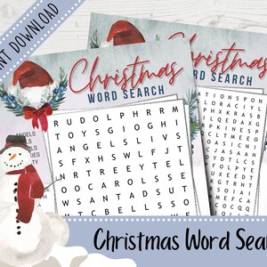 Christmas Word Search Bundle | Christmas Puzzles | Printable Winter Activities | Christmas Word Games | Printable
